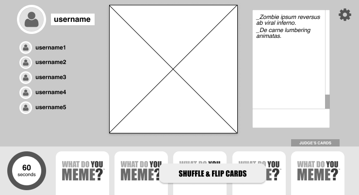 wireframe of new cards